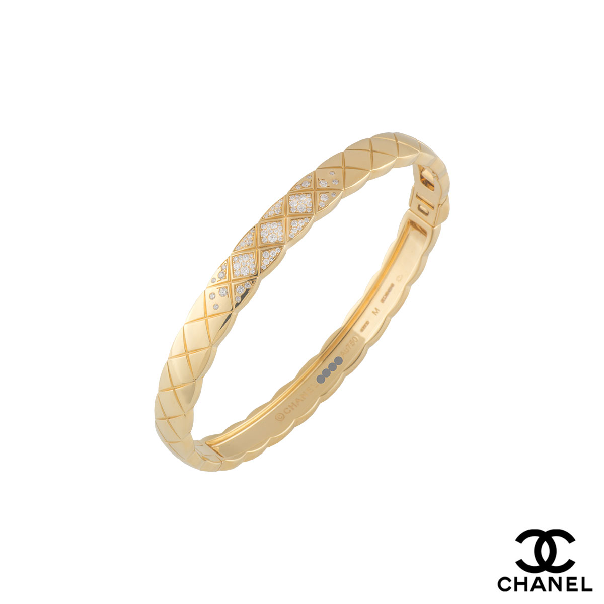 Chanel Yellow Gold Diamond Coco Crush Bracelet J11140